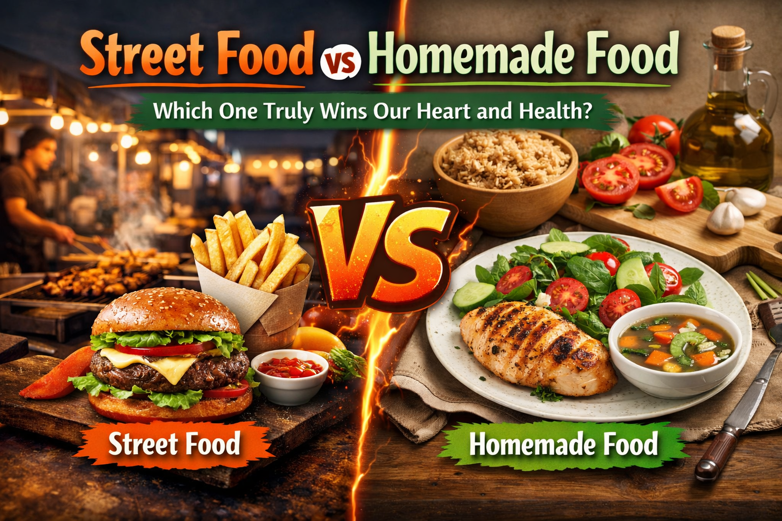 Street Food vs Homemade